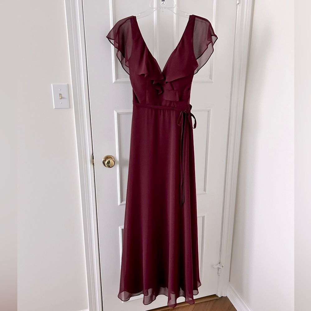 Burgundy Bridesmaid or Wedding Guest Dress